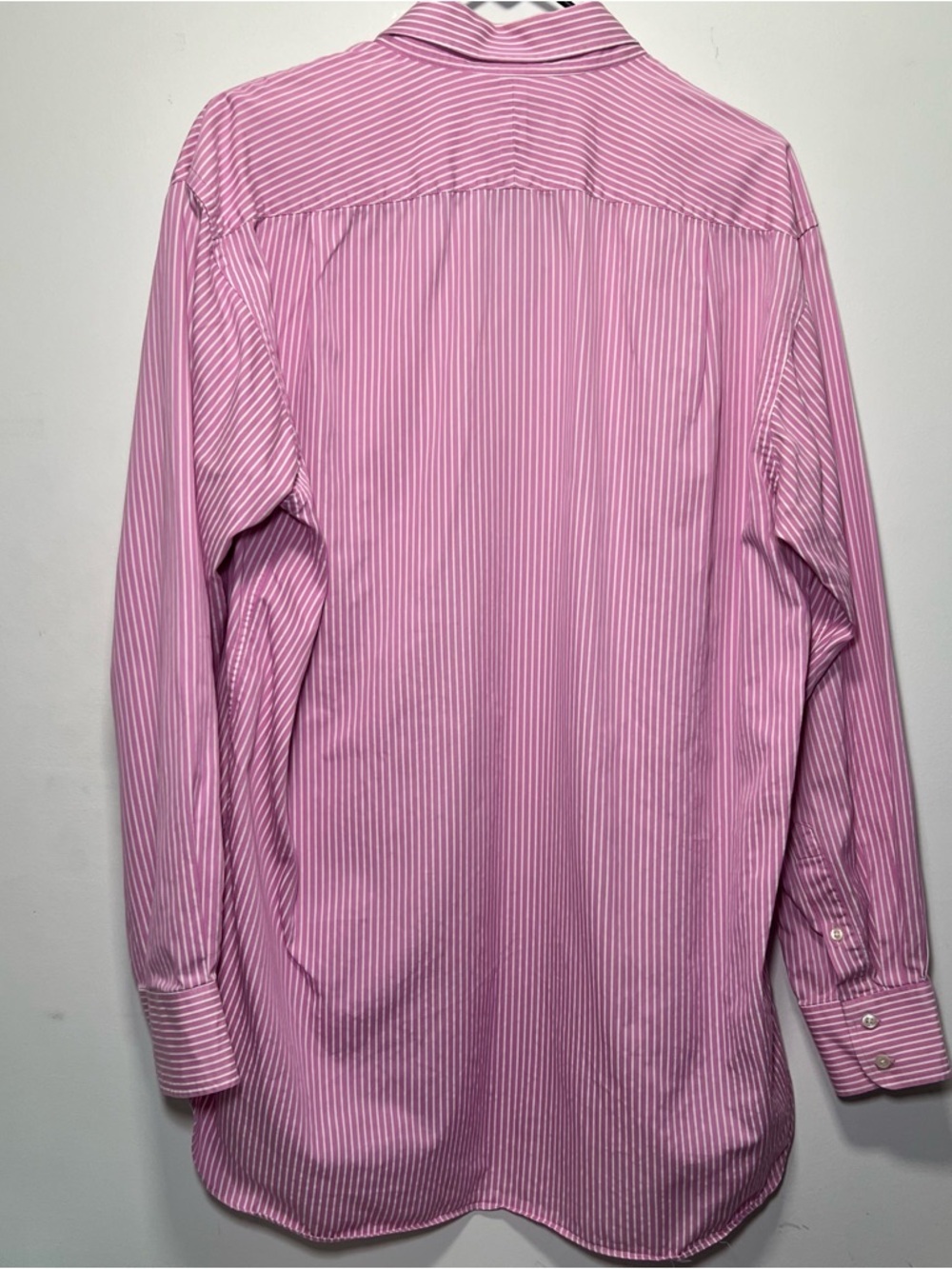 Thomas Pink Jermyn Street London Mens Pink White Striped Button Down Dress Shirt - Picture 11 of 14
